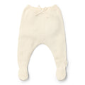 Little Dutch- Calças de malha com pés Off White