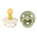 Bibs- Round Ivory/Sage Size2