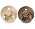 Bibs- Chupetas Coulour Vanilla/Dark oak Night Round pack 2