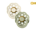 Bibs- Chupetas Round Boheme Ivory/Sage pack 2