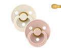 Bibs- chupetas Studio Colour Symmetrical Ivory/ Blush pack 2