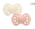 Bibs- chupetas Infinity Symmetric Ivory/Blush pack 2