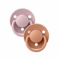 Bibs- chupetas De Lux de Silicone Pink plum/ Peach pack 2